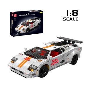 Mould King 13194 Remote Controlled 80S Lamborghini Countach (White) | 1,384 PCS